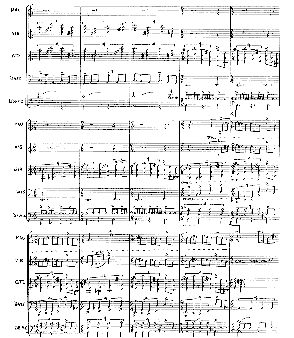 Page from Aubade Score