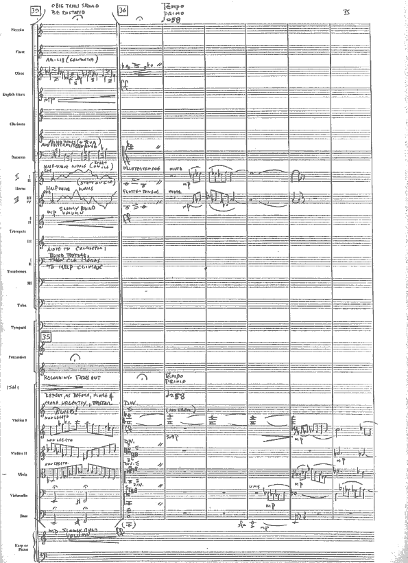 Page from Ishi Sings Score